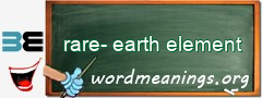 WordMeaning blackboard for rare-earth element